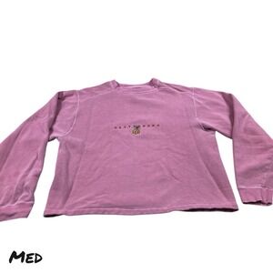 VTG Sweatshirt Gettysburg MEDIUM Authentic Pigment Pink Crewneck Corn Embroidery
